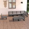 vidaXL 8 Piece Garden Lounge Set Grey Solid Pinewood