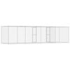 vidaXL Dog Cage Silver 600 x 200 x 200 cm Galvanised Steel