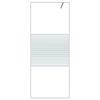 vidaXL Walk-in Shower Wall White 80x195 cm Clear ESG Glass