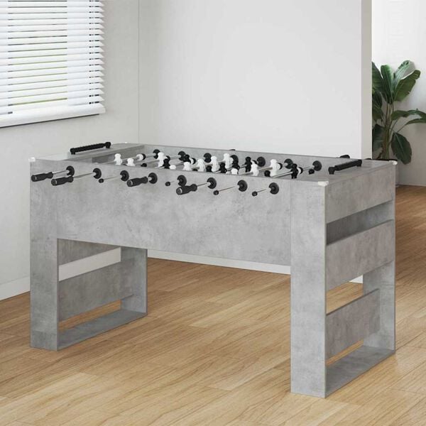 vidaXL Football Table 2 pcs Concrete Grey 146.5 x 74 x 85 cm