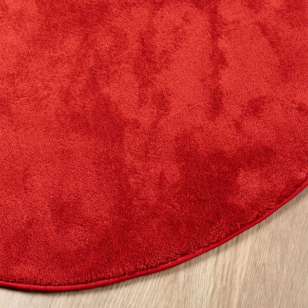 vidaXL Rug OVIEDO Short Pile Red &Oslash; 200 cm