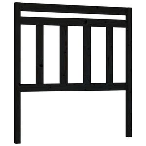 vidaXL Bed Headboard Black 81x4x100 cm Solid Wood Pine