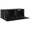 vidaXL Wall-Mounted Cabinet Wall-mounted Black Oak 100 x 36.5 x 35 cm
