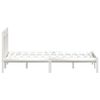 vidaXL Bed Frame without Mattress White Solid Wood 140x190 cm (809998+814095)