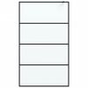 vidaXL Walk-in Shower Wall Black 115x195 cm Frosted ESG Glass