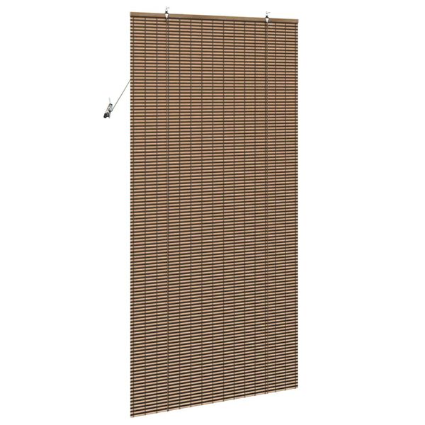 vidaXL Roller Blind with Curtains Manual Brown 110 x 220 cm Bamboo