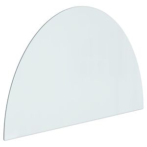 vidaXL Fireplace Glass Plate Half Round 800x500 mm