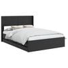 vidaXL Bed Frame with Storage and Headboard Black 140 x 190 cm