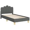 vidaXL Children's Bed Frame with Headboard Dark Grey 80 x 160 cm