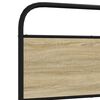 vidaXL Metal Bed Frame without Mattress Sonoma Oak 180x200 cm Super King