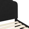 vidaXL Toddler Bed Frame with Headboard Black 70 x 140 cm Velvet