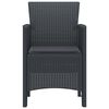 vidaXL Garden Chair 2 pcs Anthracite 53 x 49 x 85 cm PP