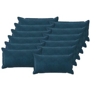 vidaXL Cushion with Pillow HOUTEN 12 pcs Blue Velvet