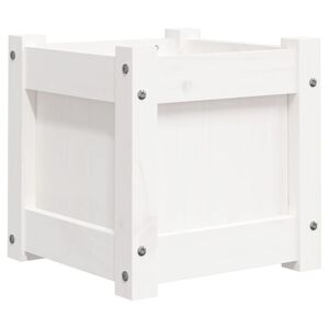 vidaXL Garden Planter White 31x31x31 cm Solid Wood Pine