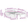 vidaXL Bed frame without Mattress Wax Brown 120x200 cm Solid Wood Pine