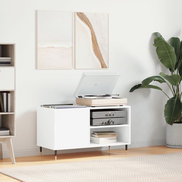 vidaXL Record Cabinet White 85x38x48 cm Engineered Wood