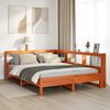 vidaXL Bookcase Bed without Mattress Wax Brown 140x200 cm Solid Wood Pine