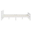 vidaXL Bed Frame without Mattress White Solid Pinewood 180x200 cm Super King