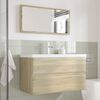 vidaXL 3 Piece Bathroom Furniture Set Sonoma Oak Engineered Wood
