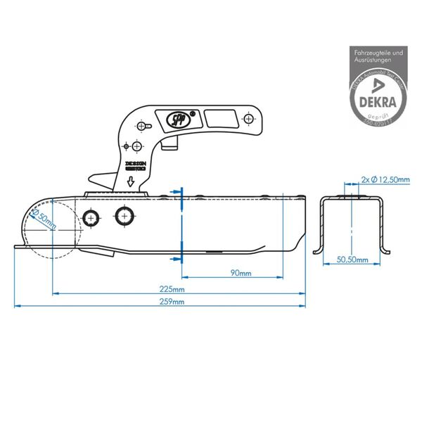 ProPlus Ball Coupling Square 50 mm 341003