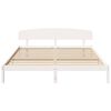 vidaXL Bed Frame with Headboard White 180 x 200 cm Solid Pine Wood