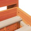 vidaXL Bed Frame without Mattress Wax Brown 200x200 cm Solid Wood Pine