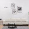vidaXL Sofa Cream 4-Seater Fabric