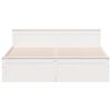 vidaXL Bed Frame without Mattress with Headboard White 200x200 cm Solid Wood Pine