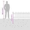 vidaXL Spike Arch Fence Black 200 x 110 cm Powder-Coated Steel