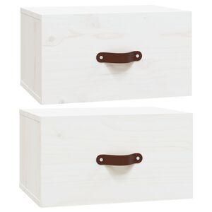 vidaXL Wall-mounted Bedside Cabinets 2 pcs White 40x29.5x22 cm
