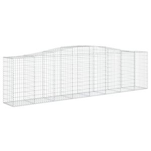 vidaXL Arched Gabion Basket 400x50x100/120 cm Galvanised Iron