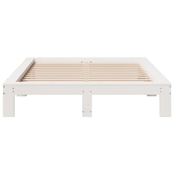 vidaXL Bed Frame without Mattress White 160x200 cm Solid Wood Pine