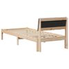 vidaXL Bed frame Brown and taupe 75 x 190 cm Solid pine wood