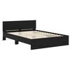 vidaXL Bed Frame with Headboard Black Oak 135 x 190 cm Engineered Wood