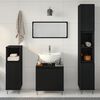 vidaXL Bathroom Furniture Set 3 pcs Black Oak 30 x 30 x 190 cm