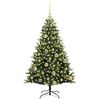 vidaXL Artificial Hinged Christmas Tree 150 LEDs Green 120 cm