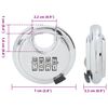 vidaXL Discus Locks with Keys 2 pcs Silver 7 x 2.3 x 7 cm