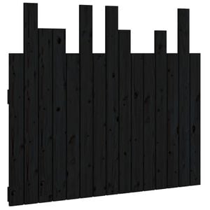 vidaXL Wall Headboard Black 95,5x3x80 cm Solid Wood Pine