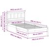 vidaXL Bed Frame with Headboard Brown 100 x 200 cm Solid Pine Wood