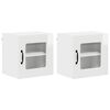 vidaXL Kitchen Cabinet Kalmar 2 pcs High Gloss White 40 x 31 x 40 cm