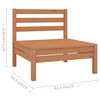 vidaXL 10 Piece Garden Lounge Set Solid Wood Pine Honey Brown