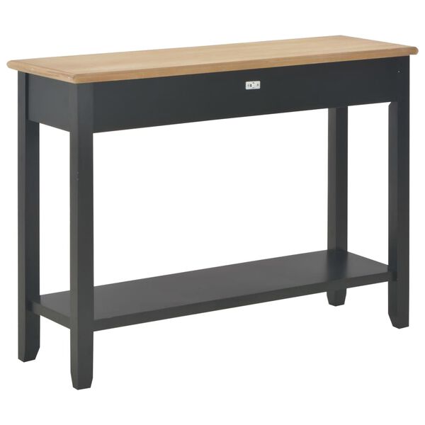 vidaXL Console Table Black 110x35x80 cm Wood