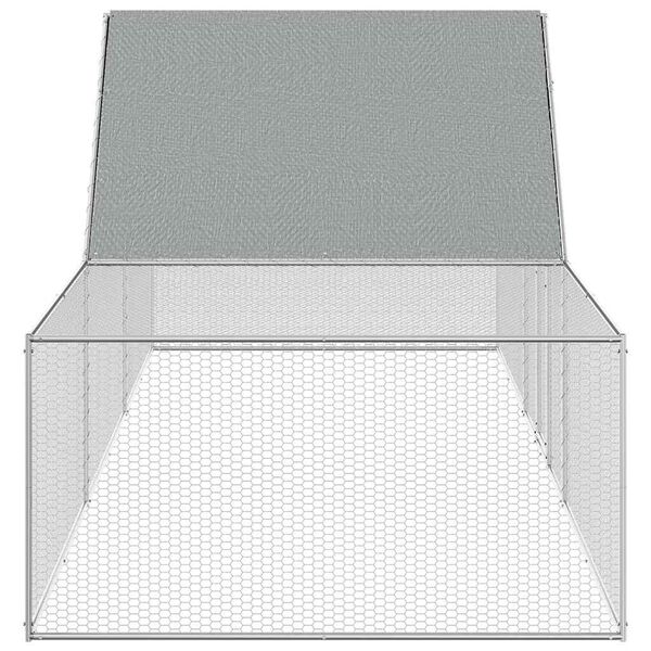 vidaXL Chicken Coop 6x2x2 m Galvanised Steel