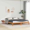 vidaXL Bed Frame with Side Tables Wax Brown 200 x 220 cm