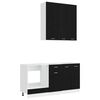 vidaXL Kitchen Unit LYON 5 pcs Black Oak Engineered Wood
