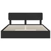 vidaXL Storage Bed with Headboard Black 200 x 200 cm Engineered Wood