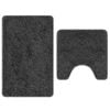 vidaXL Anti-slip Bath Mat Set 2 pcs Dark Grey PP