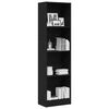 vidaXL Bookcase Black Oak 40x24x143 cm Engineered Wood