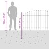 vidaXL Spike Fence Black 200 x 150 cm Powder-Coated Steel