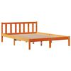 vidaXL Bed Frame with Headboard without Mattress Wax Brown 150x200 cm King Size